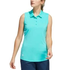 Adidas Women's Ultimate365 Solid Sleeveless Polo -Elite Golf Shop adidas womens ultimate365 solid sleeveless polo semi mint rush model itempicture