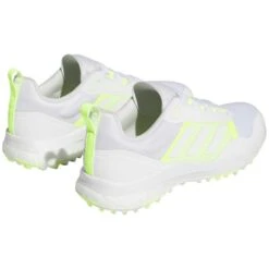 Adidas Women's Zoysia Golf Shoes White/Lucid Lemon -Elite Golf Shop adidas womens zoysia golf shoes white lucid lemon back itempicture