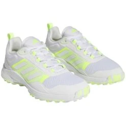 Adidas Women's Zoysia Golf Shoes White/Lucid Lemon -Elite Golf Shop adidas womens zoysia golf shoes white lucid lemon front itempicture