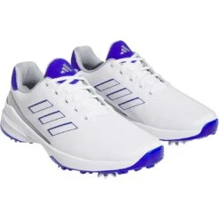 Adidas ZG23 Golf Shoes White/Lucid Blue -Elite Golf Shop adidas zg23 golf shoes white lucid blue gw1179 front itempicture