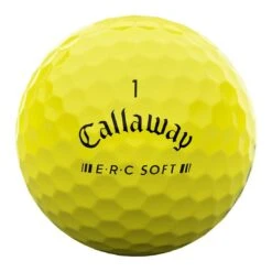 Callaway ERC Soft Yellow Golf Balls -Elite Golf Shop callaway 23 erc soft yellow golf balls front stamp itempicture