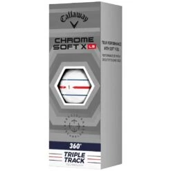 Callaway Chrome Soft X LS 360 Triple Track White Golf Balls -Elite Golf Shop callaway chrome soft x ls 360 triple track white golf balls sleeve itempicture