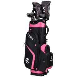 Cleveland Women's Launcher XL Halo Complete Set -Elite Golf Shop cleveland womens launcher xl halo complete set black pink hero headcovers itempicture 1