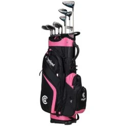 Cleveland Women's Launcher XL Halo Complete Set -Elite Golf Shop cleveland womens launcher xl halo complete set black pink no headcovers itempicture