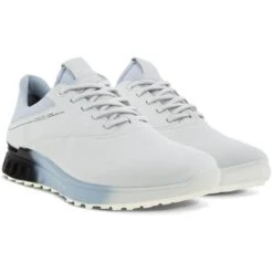 Ecco S-Three Golf Shoes White/Black/Air 11 Ecco S-Three Golf Shoes White/Black/Air -Elite Golf Shop ecco s three golf shoes white black air pair itempicture