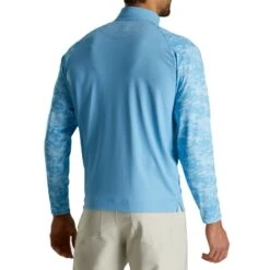 FootJoy Camo Color Block Midlayer -Elite Golf Shop footjoy camo color block midlayer light blue back itempicture