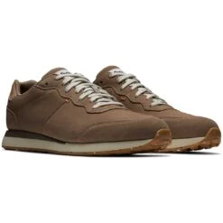 FootJoy Contour Jogger Golf Shoes Brown/Tan 12 FootJoy Contour Jogger Golf Shoes Brown/Tan -Elite Golf Shop footjoy contour jogger golf shoes brown tan 54277 pair itempicture