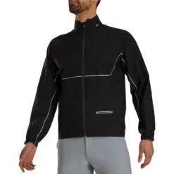 FootJoy DryJoys Select Rain Jacket -Elite Golf Shop footjoy dryjoys select rain jacket black charcoal front itempicture