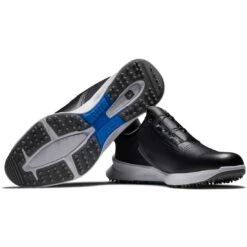 FootJoy FJ Fuel BOA Golf Shoes Black/Blue -Elite Golf Shop footjoy fj fuel boa golf shoes black blue 55449 beauty itempicture