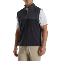 FootJoy Heather Yoke Half Zip Vest