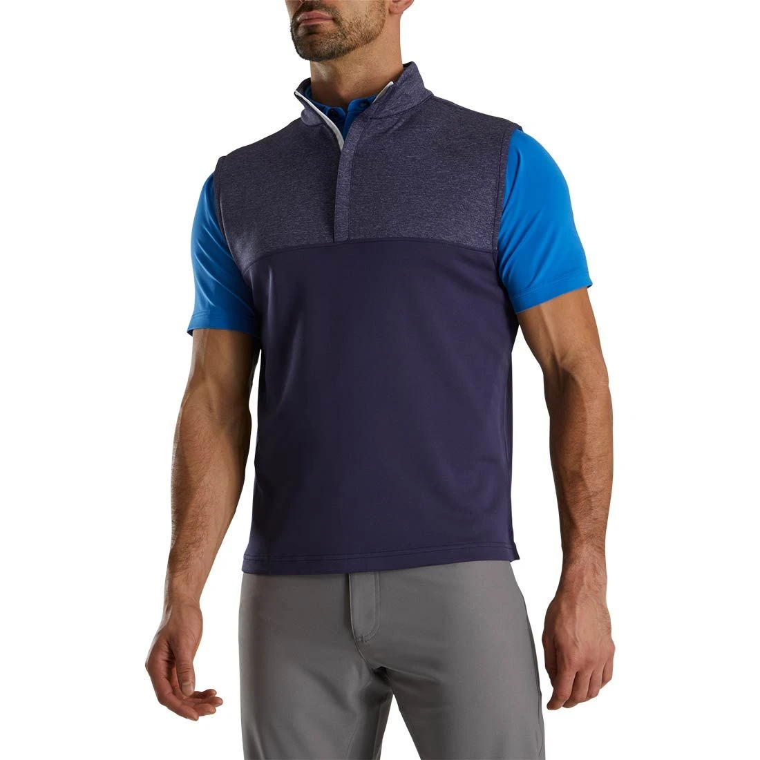 FootJoy Heather Yoke Half Zip Vest 7 FootJoy Heather Yoke Half Zip Vest - Image 5