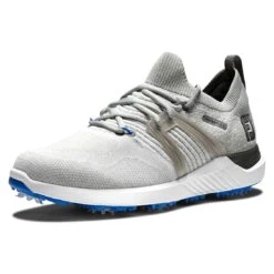FootJoy HyperFlex Golf Shoes Grey/White/Blue -Elite Golf Shop footjoy hyperflex golf shoes grey white blue front