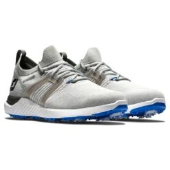 FootJoy HyperFlex Golf Shoes Grey/White/Blue -Elite Golf Shop footjoy hyperflex golf shoes grey white blue pair