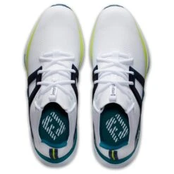 FootJoy HyperFlex Golf Shoes White/Navy/Lime 15 FootJoy HyperFlex Golf Shoes White/Navy/Lime -Elite Golf Shop footjoy hyperflex golf shoes white navy lime 51075 top itempicture