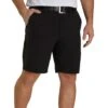 FootJoy Lightweight Shorts -Elite Golf Shop footjoy lightweight shorts black front itempicture