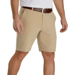 FootJoy Lightweight Shorts -Elite Golf Shop footjoy lightweight shorts khaki front itempicture