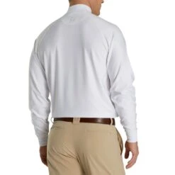 FootJoy Long Sleeve Mock Shirt 7 FootJoy Long Sleeve Mock Shirt -Elite Golf Shop footjoy long sleeve mock shirt white back itempicture