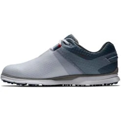 FootJoy Pro SL Sport Golf Shoes White/Blue Fog -Elite Golf Shop footjoy pro sl sport golf shoes white blue fog 53854 side itempicture