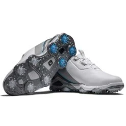 FootJoy Tour Alpha Golf Shoes White/Grey/Blue -Elite Golf Shop footjoy tour alpha golf shoes white grey blue combo itempicture