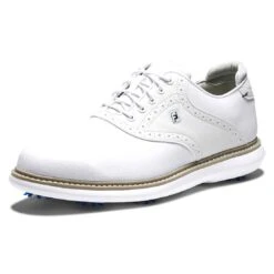 FootJoy Traditions Golf Shoes White 10 FootJoy Traditions Golf Shoes White -Elite Golf Shop footjoy traditions golf shoes white white angle itempicture