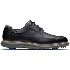 FootJoy Traditions Wing Tip Golf Shoes Black/Blue/Grey