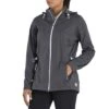 FootJoy Women's HydroKnit Rain Jacket -Elite Golf Shop footjoy womens hydroknit rain jacket charcoal front itempicture