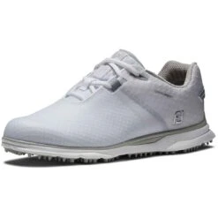 FootJoy Women's Pro SL Sport Golf Shoes White/White -Elite Golf Shop footjoy womens pro sl sport golf shoes white white 98144 toe itempicture