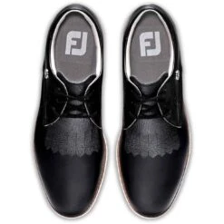 FootJoy Women's Sport Retro Golf Shoes Black/Black -Elite Golf Shop footjoy womens sport retro golf shoes black top itempicture