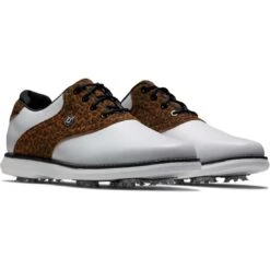 FootJoy Women's Traditions Saddle Golf Shoes Leopard -Elite Golf Shop footjoy womens traditions saddle golf shoes leopard 97923 pair itempicture