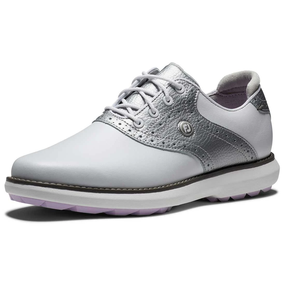 FootJoy Women's Traditions SL Golf Shoes White/Silver 5 FootJoy Women's Traditions SL Golf Shoes White/Silver - Image 3