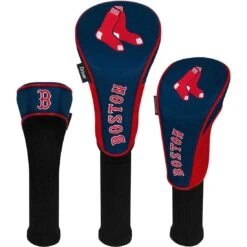 Team Effort MLB Set Of 3 Headcovers -Elite Golf Shop mcarthur sports mlb set of 3 headcovers boston red sox