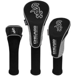 Team Effort MLB Set Of 3 Headcovers -Elite Golf Shop mcarthur sports mlb set of 3 headcovers chicago white sox