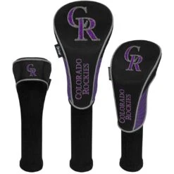 Team Effort MLB Set Of 3 Headcovers -Elite Golf Shop mcarthur sports mlb set of 3 headcovers colorado rockies