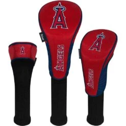 Team Effort MLB Set Of 3 Headcovers -Elite Golf Shop mcarthur sports mlb set of 3 headcovers los angeles angels