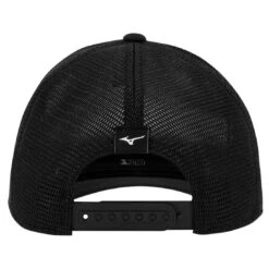 Mizuno Crossed Clubs Mesh Snapback Hat -Elite Golf Shop mizuno crossed clubs mesh snapback hat black back itempicture