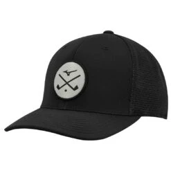 Mizuno Crossed Clubs Mesh Snapback Hat -Elite Golf Shop mizuno crossed clubs mesh snapback hat black itempicture