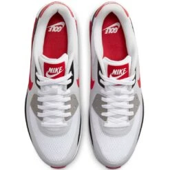 Nike Air Max 90 G Golf Shoes White/University Red 12 Nike Air Max 90 G Golf Shoes White/University Red -Elite Golf Shop nike air max 90 g golf shoes white university red black top itempicture
