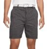 Nike Dri-FIT Chino Plaid Shorts -Elite Golf Shop nike dri fit chino plaid shorts black front itempicture