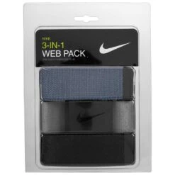Nike Web Belt 3-Pack -Elite Golf Shop nike web belt 3 pack black grey navy itempicture