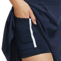 Nike Women's Dri-FIT Long Golf Skort -Elite Golf Shop nike womens dri fit long golf skort obsidian detail itempicture
