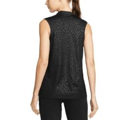 Nike Women's Dri-FIT Victory Embossed Sleeveless Polo 10 Nike Women's Dri-FIT Victory Embossed Sleeveless Polo -Elite Golf Shop nike womens dri fit victory embossed sleeveless polo black back itempicture