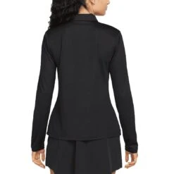 Nike Women's Dri-FIT Victory Long Sleeve Polo -Elite Golf Shop nike womens dri fit victory long sleeve polo black back itempicture