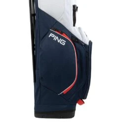 Ping Hoofer Lite Stand Bag -Elite Golf Shop ping 2023 hoofer lite stand bag navy platinum red detail5 itempicture