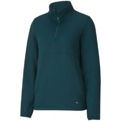 Puma Women's Cloudspun Quarter Zip Pullover 7 Puma Women's Cloudspun Quarter Zip Pullover -Elite Golf Shop puma 2021 womens cloudspun quarter zip pullover deep teal itempicture