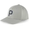 Puma P Snapback Hat -Elite Golf Shop puma 2023 p snapback hat ash grey deep navy itempicture