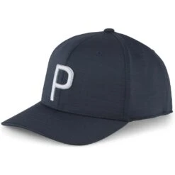 Puma P Snapback Hat -Elite Golf Shop puma 2023 p snapback hat deep navy ash grey itempicture