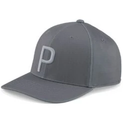 Puma P Snapback Hat -Elite Golf Shop puma 2023 p snapback hat slate sky ash grey itempicture