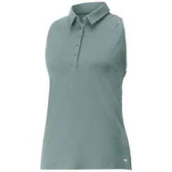 Puma Women's MATTR Peak Sleeveless Polo -Elite Golf Shop puma 2023 womens mattr peak sleeveless polo adriatic itempicture