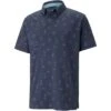 Puma Cloudspun Horizons Polo -Elite Golf Shop puma cloudspun horizons polo navy blazer front itempicture