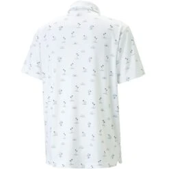 Puma Cloudspun Horizons Polo -Elite Golf Shop puma cloudspun horizons polo white back itempicture